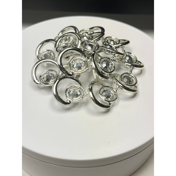 Sarah Coventry Jewelry - Vintage Sarah Coventry Celestial Ice Modernist Rhinestone Chunky Brooch Pin